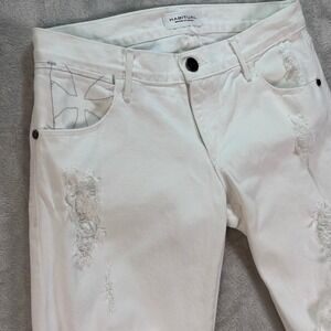 Habitual Distressed White‎ Denim Jeans Ripped Detail Womens Size 26